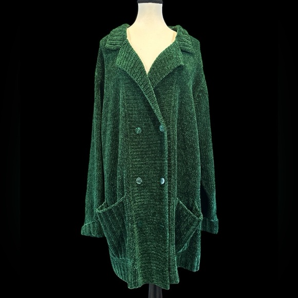 Elegant Green Women's Cardigan - Picture 1 of 4